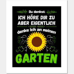 Ich denke an meinen Garten Gartenarbeit Gärtner Posters and Art